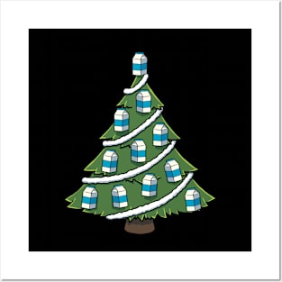 Milk Carton Christmas Tree Posters and Art